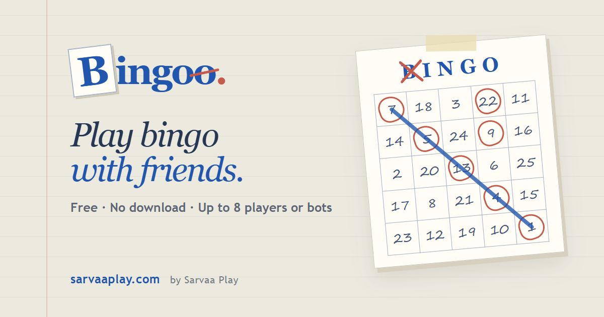Fun Bingo Download Bingoo – Play Free Online Bingo with Friends | Sarvaa Play